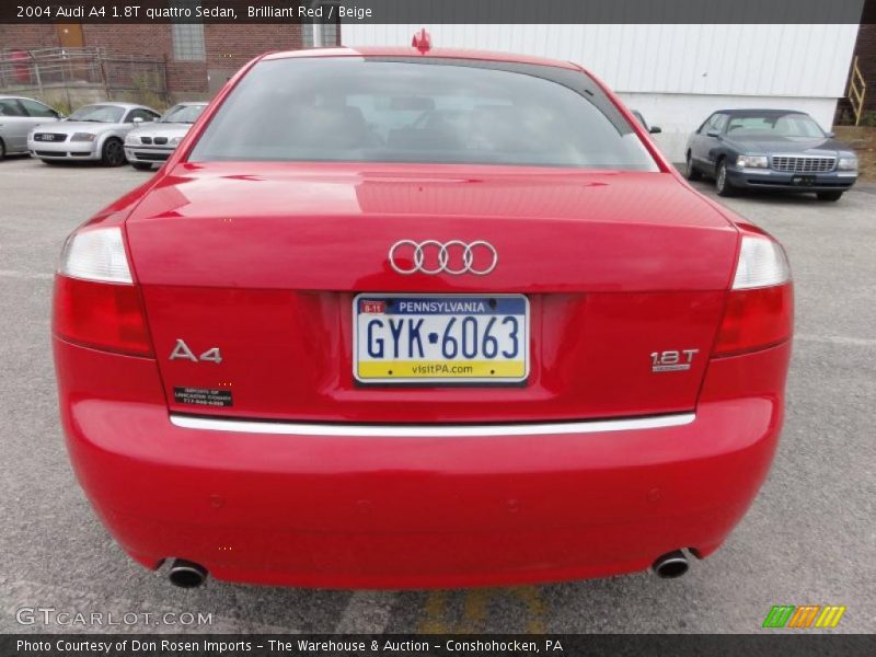 Brilliant Red / Beige 2004 Audi A4 1.8T quattro Sedan