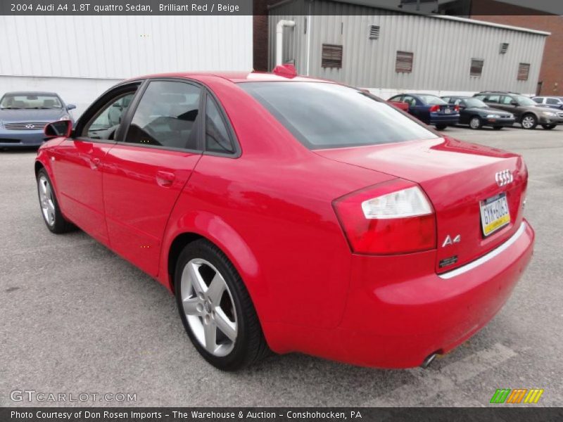 Brilliant Red / Beige 2004 Audi A4 1.8T quattro Sedan