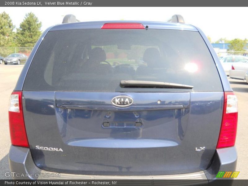 Velvet Blue Metallic / Gray 2008 Kia Sedona LX