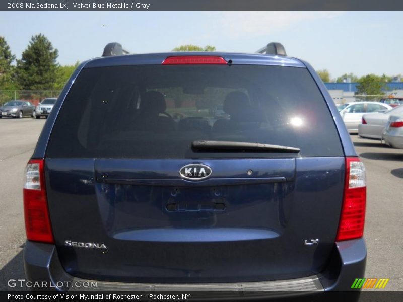 Velvet Blue Metallic / Gray 2008 Kia Sedona LX