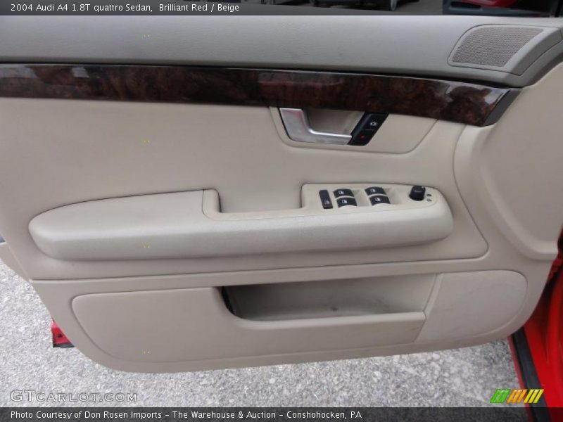 Brilliant Red / Beige 2004 Audi A4 1.8T quattro Sedan