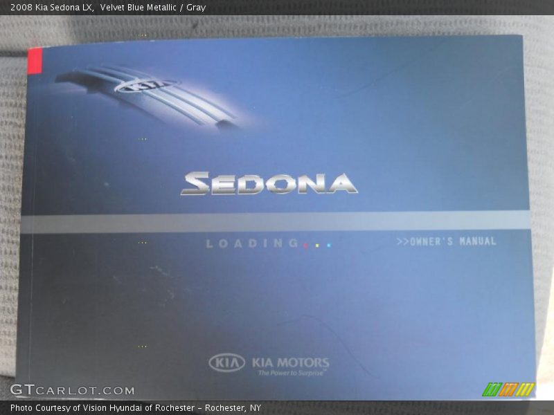 Velvet Blue Metallic / Gray 2008 Kia Sedona LX