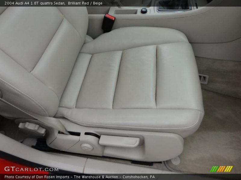 Brilliant Red / Beige 2004 Audi A4 1.8T quattro Sedan