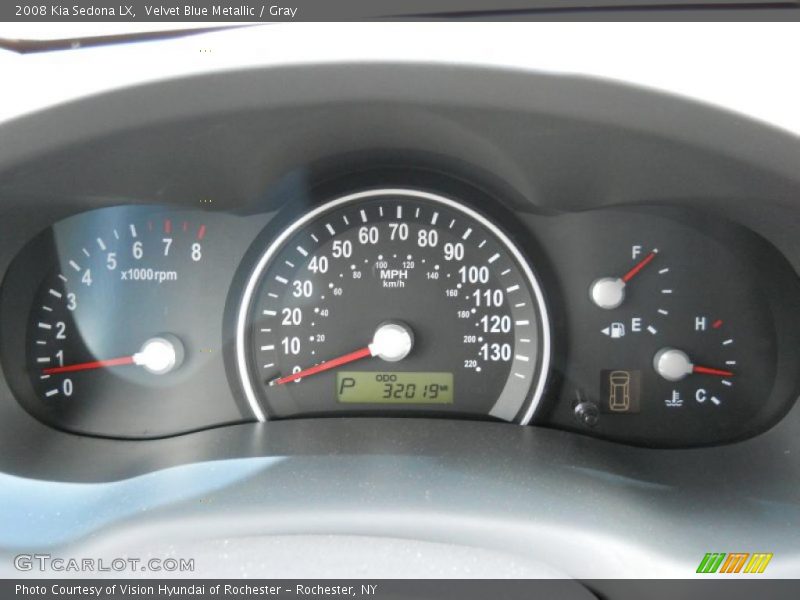 Velvet Blue Metallic / Gray 2008 Kia Sedona LX