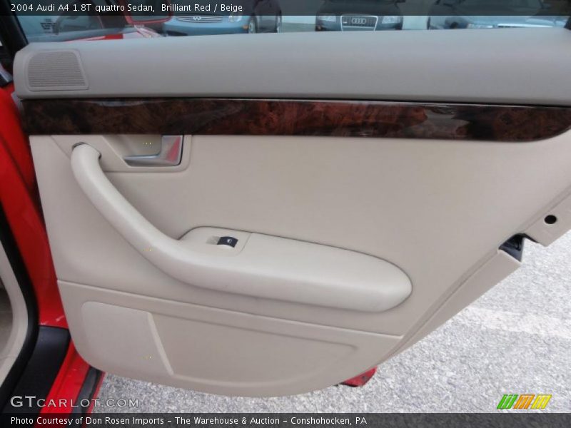 Brilliant Red / Beige 2004 Audi A4 1.8T quattro Sedan