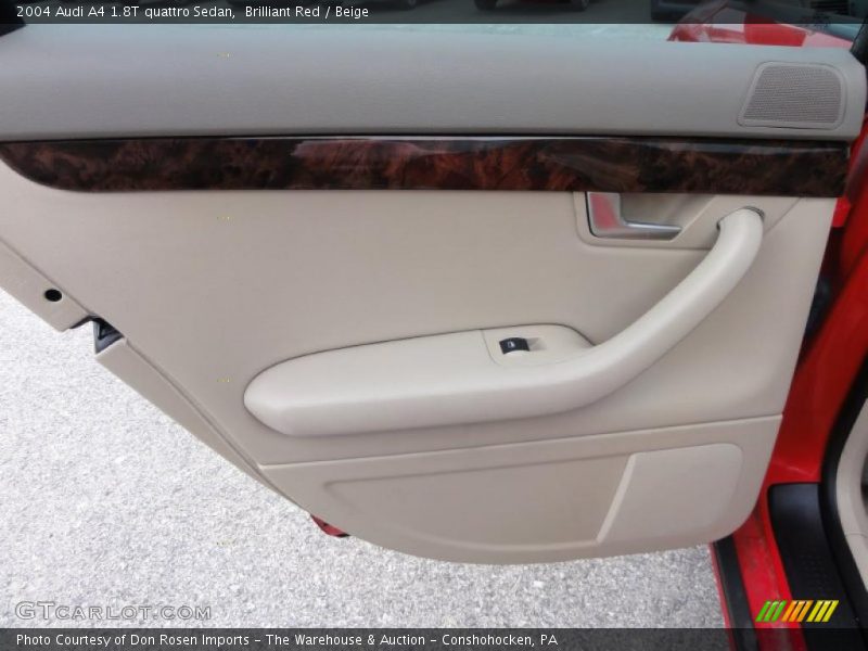 Brilliant Red / Beige 2004 Audi A4 1.8T quattro Sedan