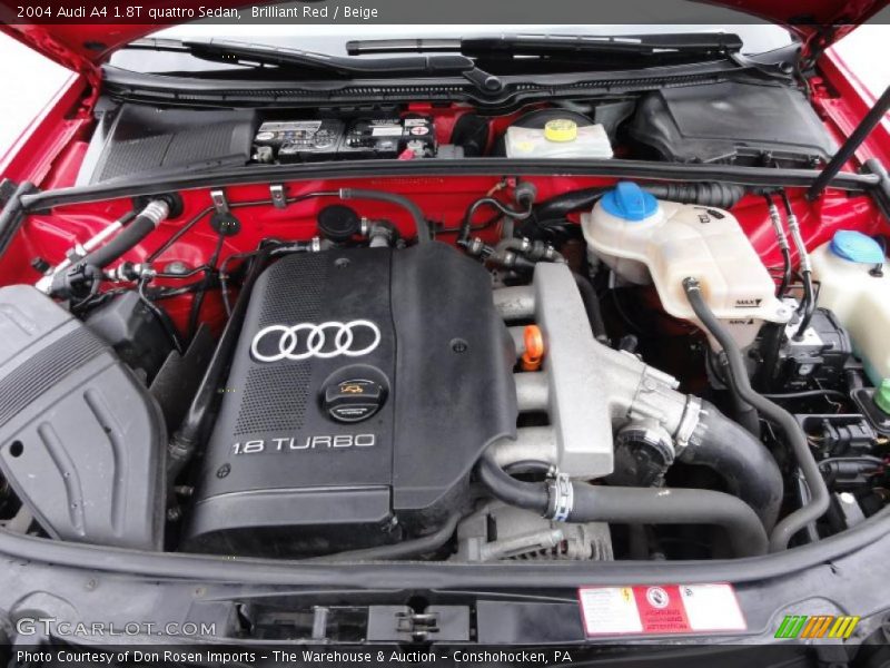  2004 A4 1.8T quattro Sedan Engine - 1.8L Turbocharged DOHC 20V 4 Cylinder