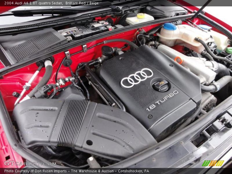  2004 A4 1.8T quattro Sedan Engine - 1.8L Turbocharged DOHC 20V 4 Cylinder