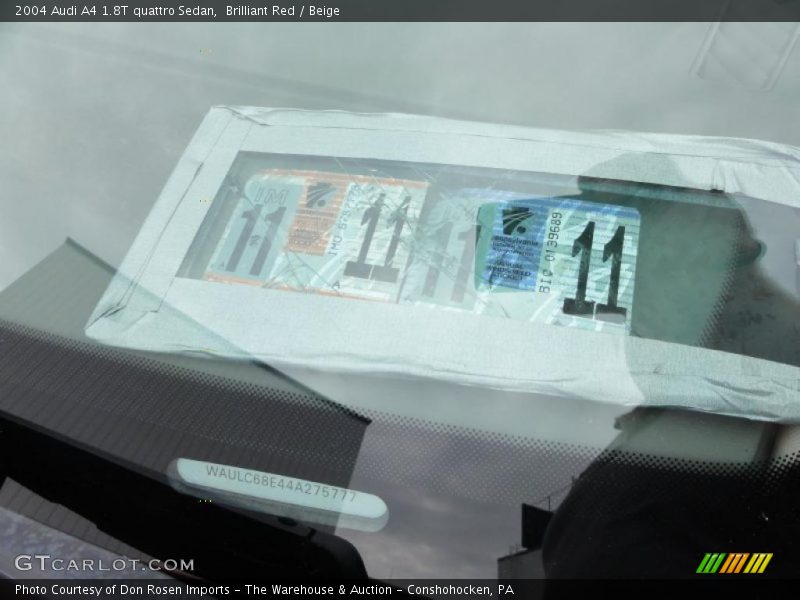 Brilliant Red / Beige 2004 Audi A4 1.8T quattro Sedan