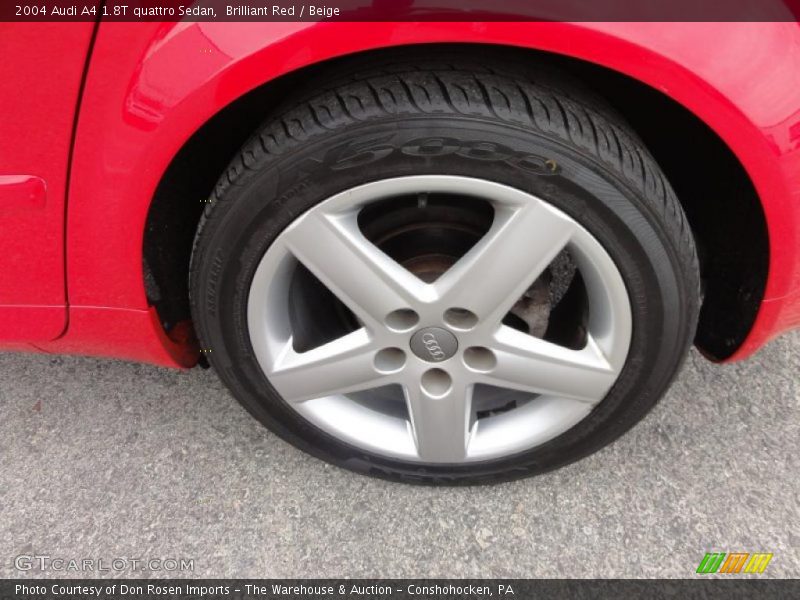 Brilliant Red / Beige 2004 Audi A4 1.8T quattro Sedan