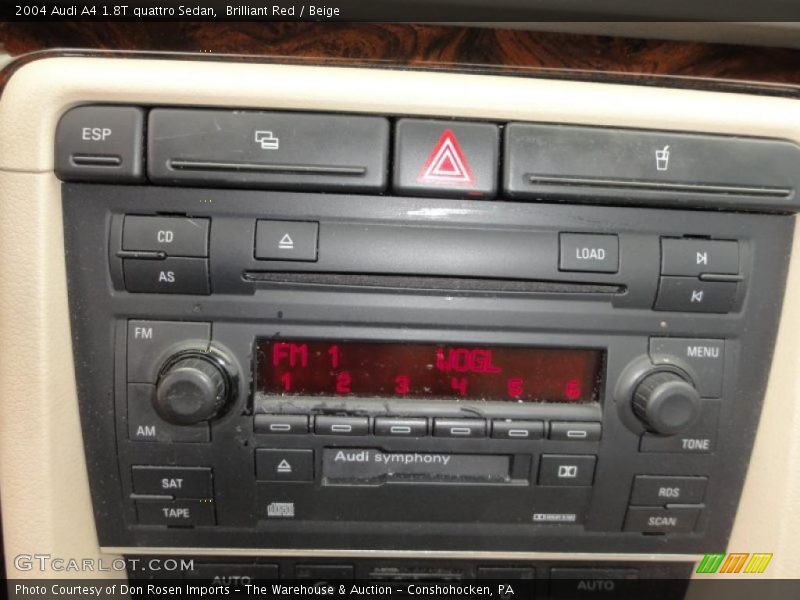 Brilliant Red / Beige 2004 Audi A4 1.8T quattro Sedan