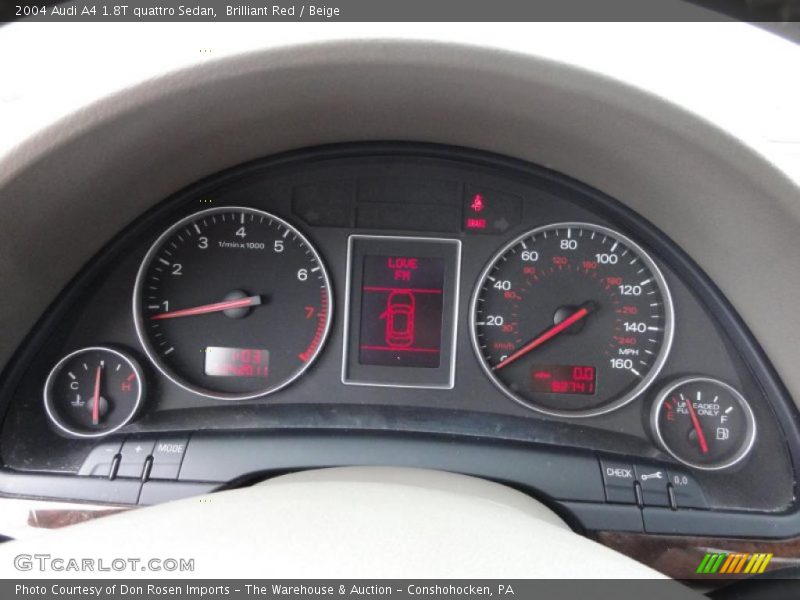 Brilliant Red / Beige 2004 Audi A4 1.8T quattro Sedan