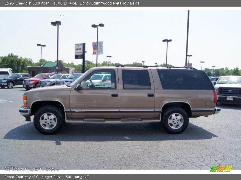 Light Autumnwood Metallic / Beige 1995 Chevrolet Suburban K1500 LT 4x4