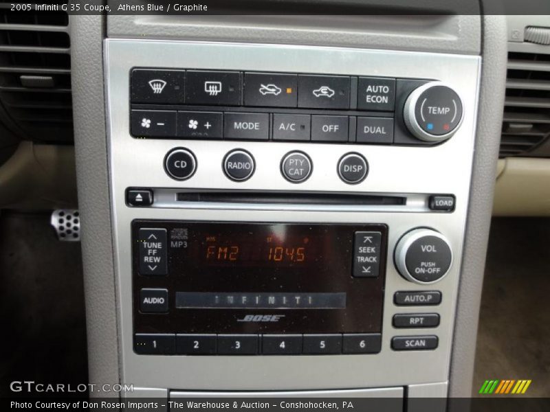 Athens Blue / Graphite 2005 Infiniti G 35 Coupe