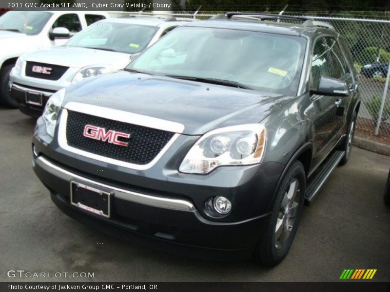 Cyber Gray Metallic / Ebony 2011 GMC Acadia SLT AWD