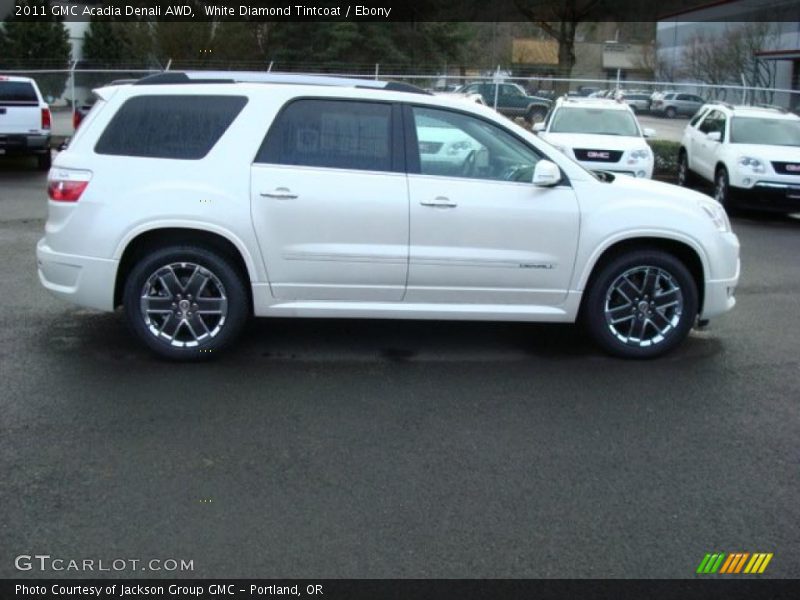 White Diamond Tintcoat / Ebony 2011 GMC Acadia Denali AWD