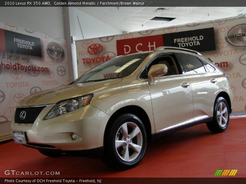 Golden Almond Metallic / Parchment/Brown Walnut 2010 Lexus RX 350 AWD
