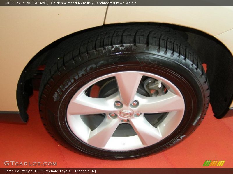Golden Almond Metallic / Parchment/Brown Walnut 2010 Lexus RX 350 AWD