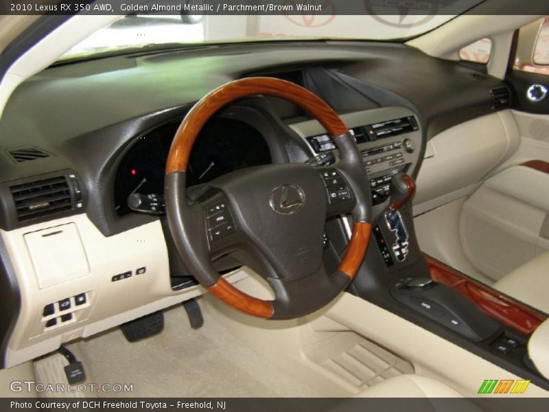 Golden Almond Metallic / Parchment/Brown Walnut 2010 Lexus RX 350 AWD