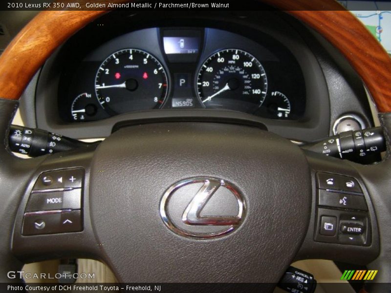 Golden Almond Metallic / Parchment/Brown Walnut 2010 Lexus RX 350 AWD