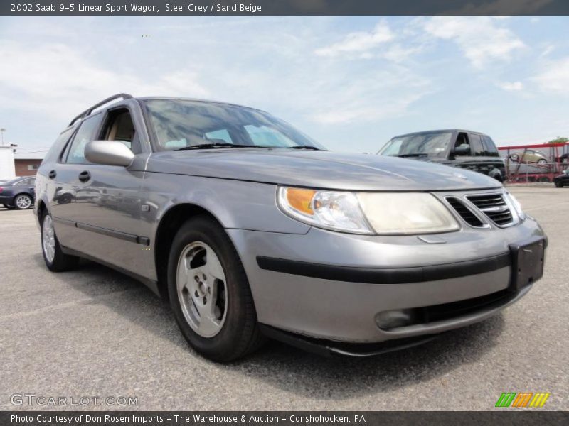 Steel Grey / Sand Beige 2002 Saab 9-5 Linear Sport Wagon