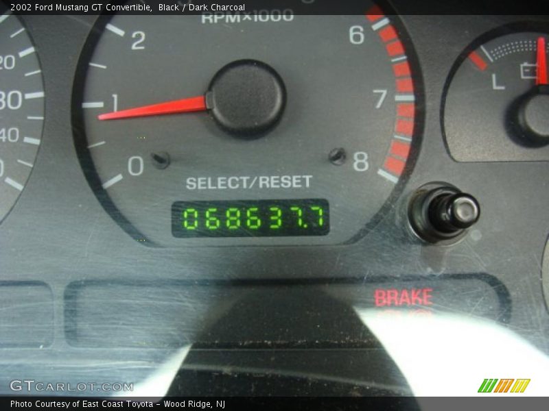 Black / Dark Charcoal 2002 Ford Mustang GT Convertible