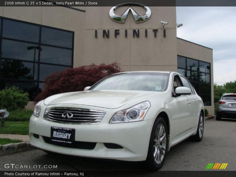 Ivory Pearl White / Stone 2008 Infiniti G 35 x S Sedan