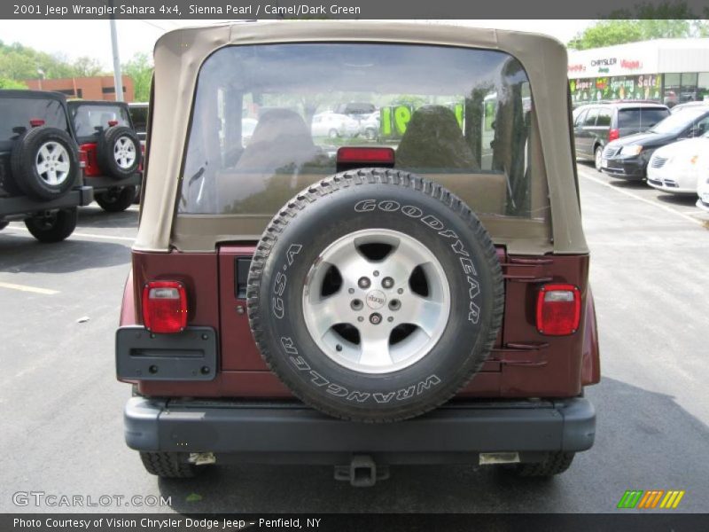 Sienna Pearl / Camel/Dark Green 2001 Jeep Wrangler Sahara 4x4