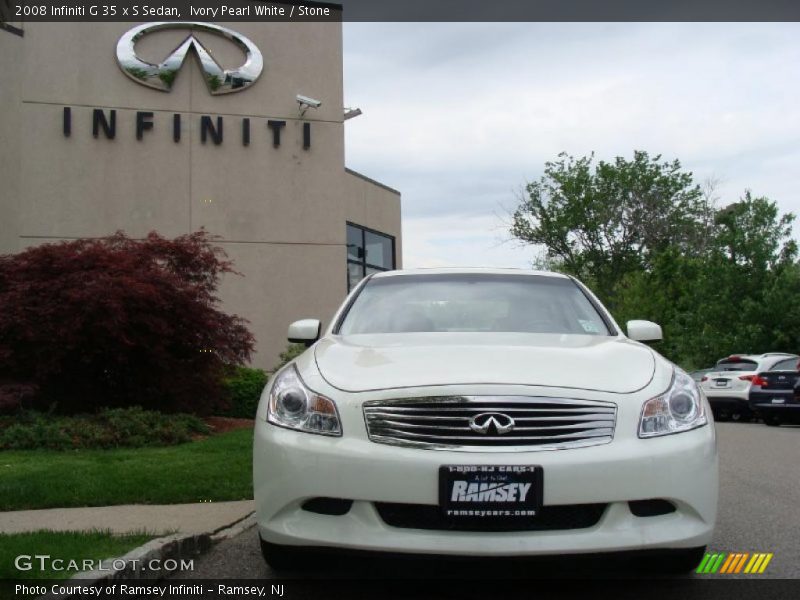 Ivory Pearl White / Stone 2008 Infiniti G 35 x S Sedan