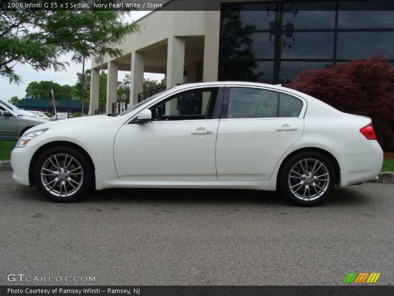 Ivory Pearl White / Stone 2008 Infiniti G 35 x S Sedan