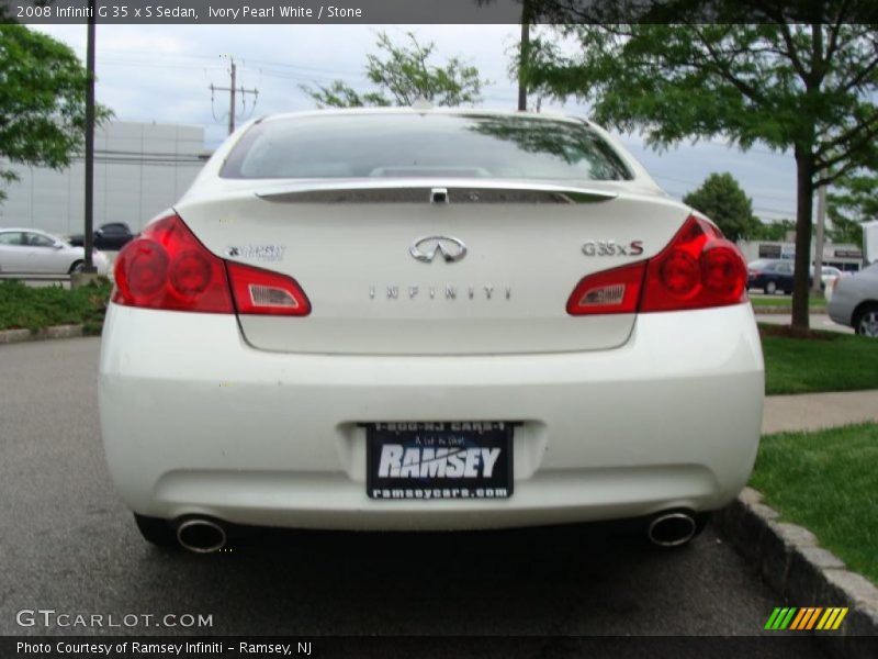 Ivory Pearl White / Stone 2008 Infiniti G 35 x S Sedan