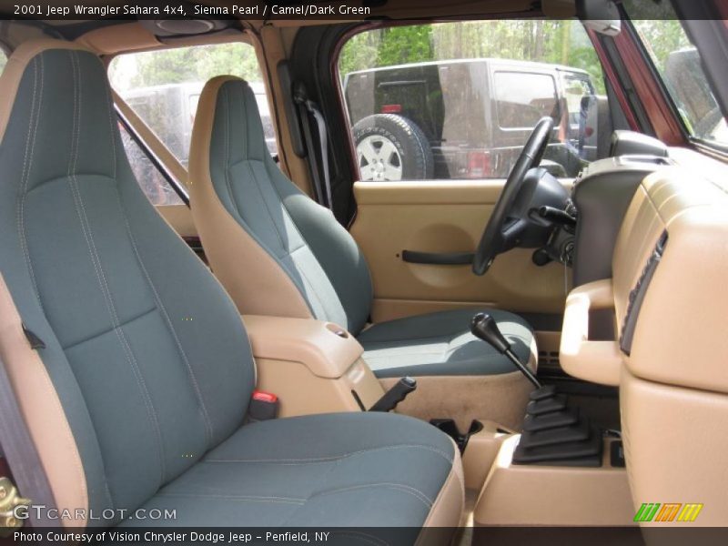 Sienna Pearl / Camel/Dark Green 2001 Jeep Wrangler Sahara 4x4