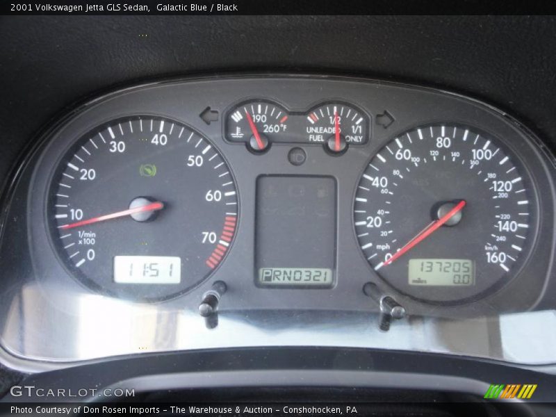 Galactic Blue / Black 2001 Volkswagen Jetta GLS Sedan