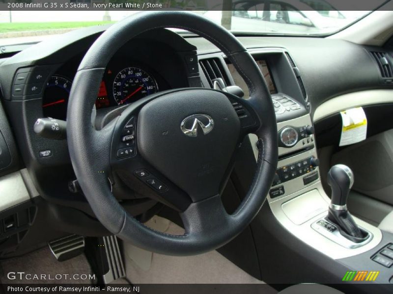 Ivory Pearl White / Stone 2008 Infiniti G 35 x S Sedan