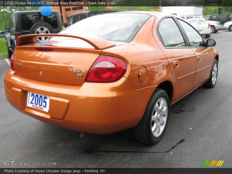 Orange Blast Pearlcoat / Dark Slate Gray 2005 Dodge Neon SXT