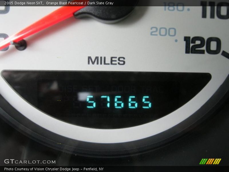 Orange Blast Pearlcoat / Dark Slate Gray 2005 Dodge Neon SXT
