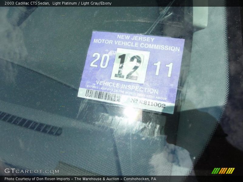 Light Platinum / Light Gray/Ebony 2003 Cadillac CTS Sedan