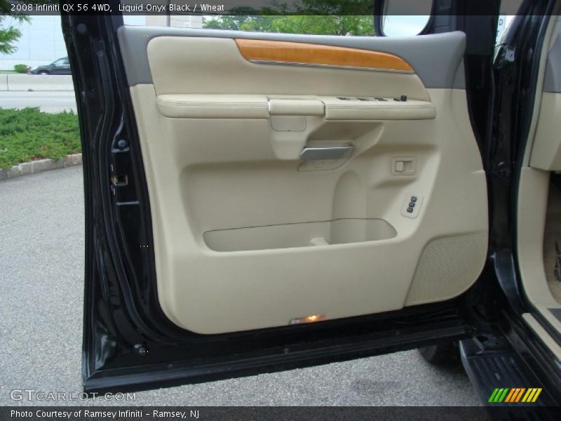 Liquid Onyx Black / Wheat 2008 Infiniti QX 56 4WD