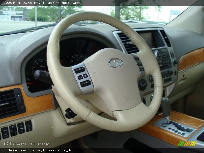 Liquid Onyx Black / Wheat 2008 Infiniti QX 56 4WD