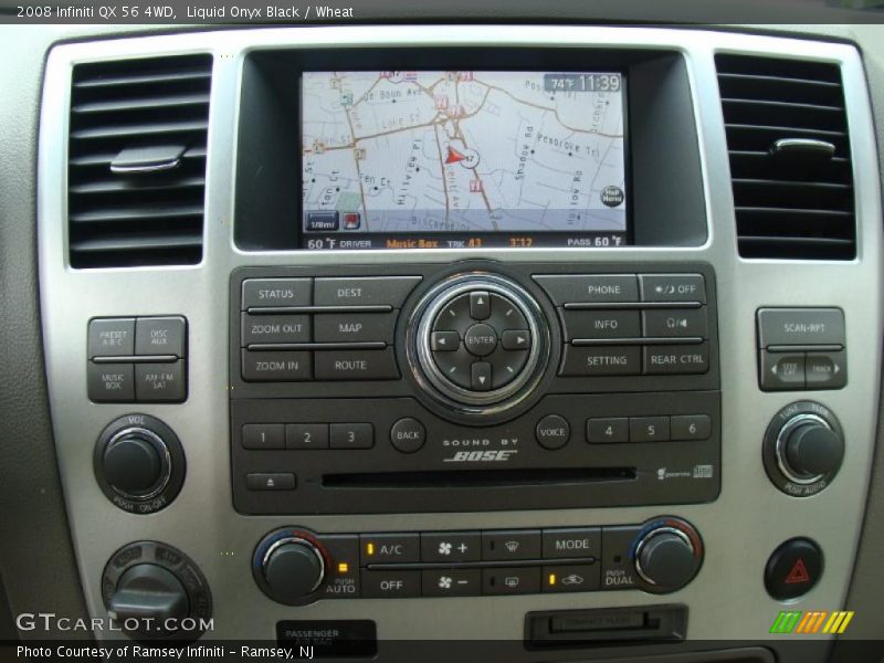 Liquid Onyx Black / Wheat 2008 Infiniti QX 56 4WD