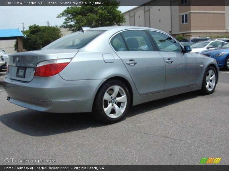 Silver Grey Metallic / Black 2007 BMW 5 Series 530i Sedan