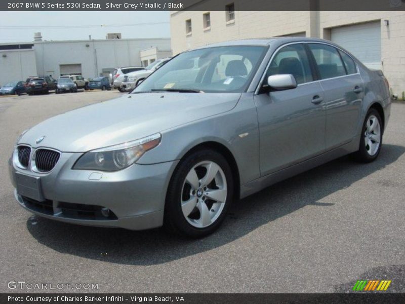 Silver Grey Metallic / Black 2007 BMW 5 Series 530i Sedan