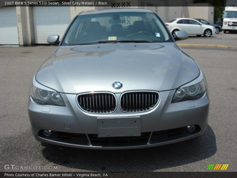 Silver Grey Metallic / Black 2007 BMW 5 Series 530i Sedan