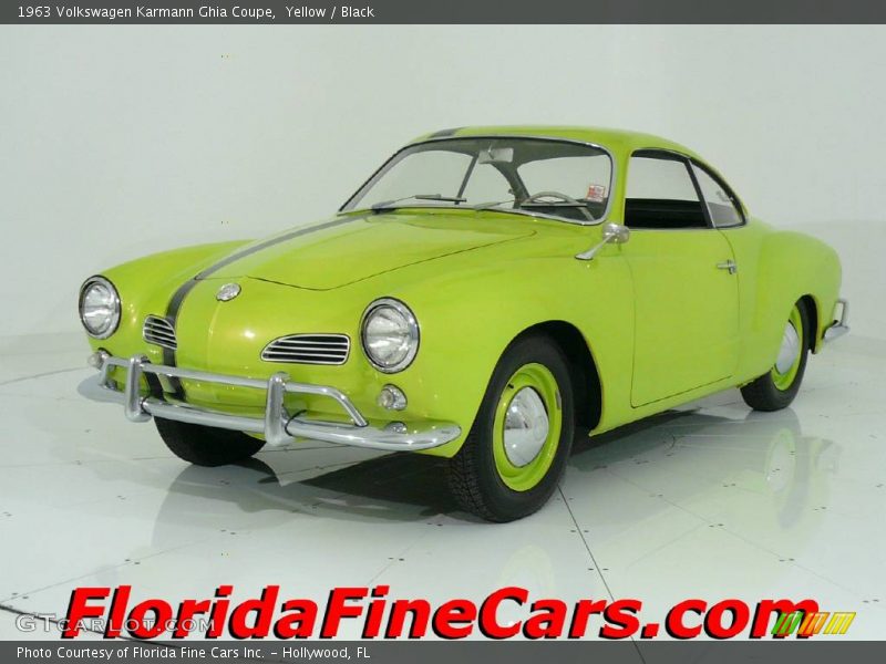Yellow / Black 1963 Volkswagen Karmann Ghia Coupe