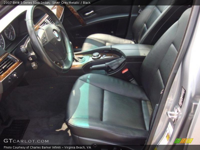 Silver Grey Metallic / Black 2007 BMW 5 Series 530i Sedan