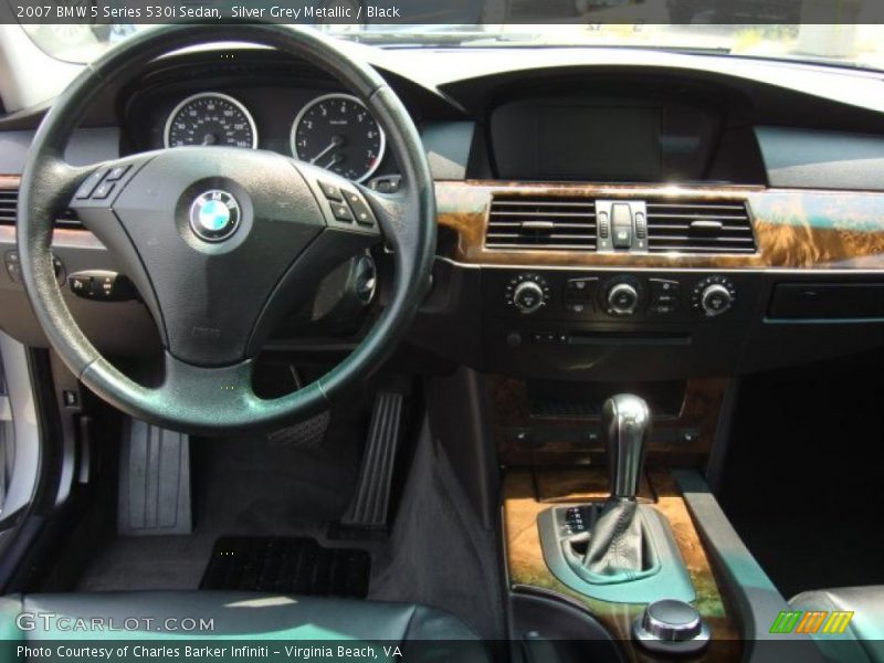 Silver Grey Metallic / Black 2007 BMW 5 Series 530i Sedan