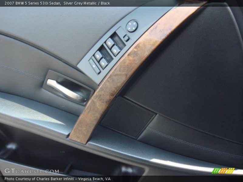 Silver Grey Metallic / Black 2007 BMW 5 Series 530i Sedan