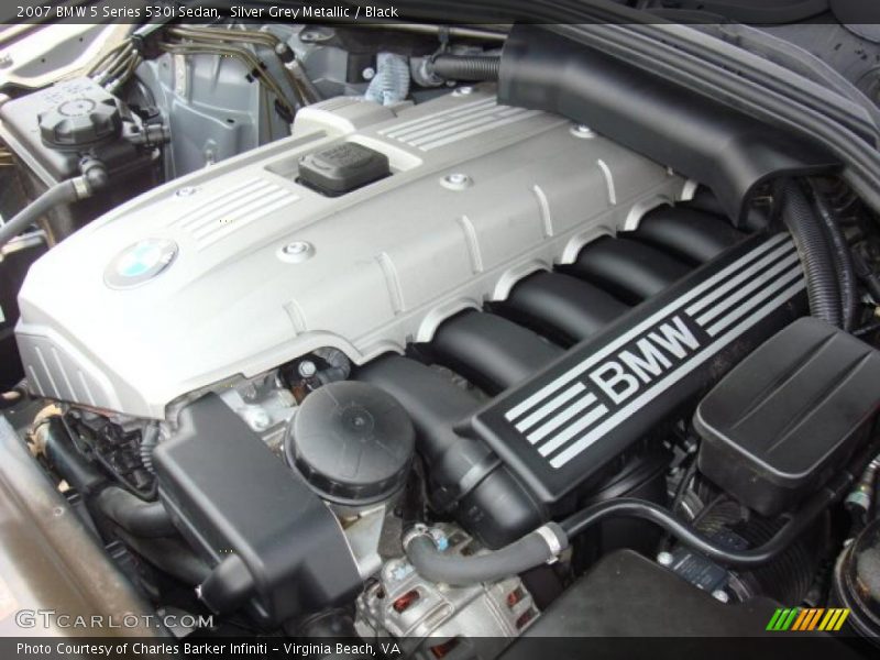 Silver Grey Metallic / Black 2007 BMW 5 Series 530i Sedan