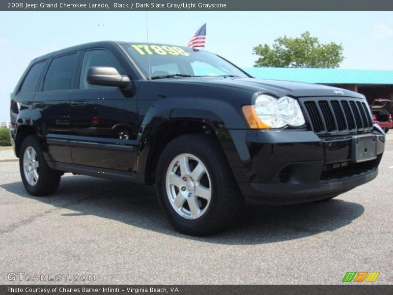 Black / Dark Slate Gray/Light Graystone 2008 Jeep Grand Cherokee Laredo
