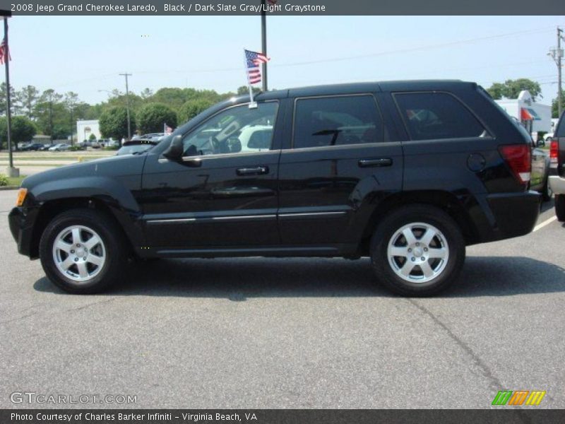 Black / Dark Slate Gray/Light Graystone 2008 Jeep Grand Cherokee Laredo